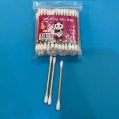 Bông Tăm Gấu Trúc Gói Hồng Hàng Cotton (1)