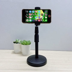 Giá đỡ chân kẹp điện thoại đế tròn để bàn livestream / trợ giảng (1)