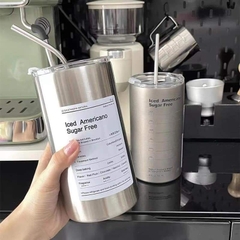 Ly Giữ Nhiệt Hình Trụ 600ml Inox Xịn 304 Tặng Ống Hút (3) '