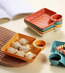 Dĩa đựng thức ăn có khay chấm (1)