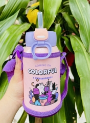 BÌNH GIỮ NHIỆT INOX 500ML KÈM TÚI MÃ 1095 (9)