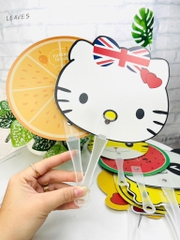 QUẠT NHỰA CẦM TAY HÌNH THÚ KUTE