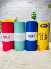 HỘP KHĂN GIẤY KHÔ HÌNH TRỤ ĐỂ XE Ô TÔ (2)