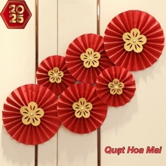 SET 6 QUẠT HOA MAI TRANG TRÍ DECOR TẾT 2025 (2)