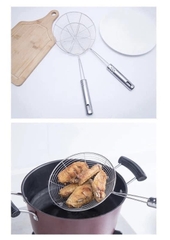 CHAO VÒNG INOX MÚC ĐỒ CHIÊN RÁO DẦU 16cm (2)
