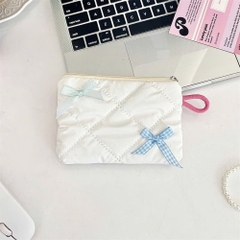 TÚI ĐỰNG MỸ PHẨM, MAKEUP 2 NƠ CHÉO SIZE NHỎ (3)