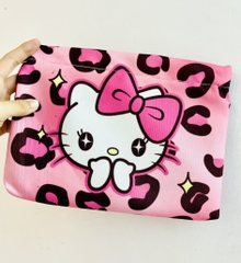 TÚI ĐỰNG ĐỒ TRANG ĐIỂM, MAKEUP KITTY BEO HỒNG (3)