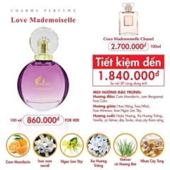NƯỚC HOA CHARME LOVE 100ML MỚI C.HÃNG (20) '