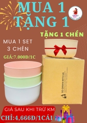 CHÉN ĂN DẶM LÚA MẠCH CHO BÉ ( MUA 3 TẶNG 1) (1 tặng ko ck)