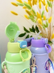 Bình nước giữ nhiệt có dây đeo chéo cực dễ thương 520ml (10) '