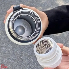 BÌNH GIỮ NHIỆT 800ml HOẠ TIẾT HOA CÓ LỌC TRÀ VÀ CỐC XỊN (7)