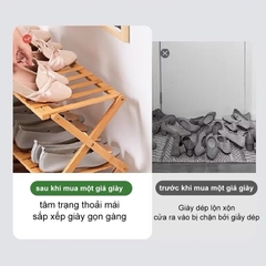 Kệ đựng dép 3 tầng chéo 70cm loại xịn