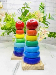 THÁP GỖ RÁP HÌNH TRÒN BẰNG GỖ PHÁT TRIỂN TRÍ THÔNG MINH CHO BÉ (1)