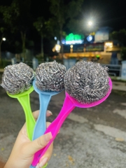 CỌ CHÀ XOONG NỒI INOX CÓ TAY CẦM HÀNG CTY