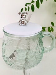 Cốc Thuỷ Tinh Kèm Muỗng Nắp 500ml Hình Beabrick (1)