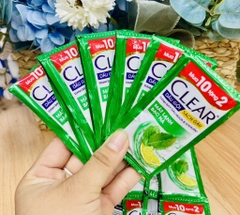 DÂY 10 GÓI DẦU GỘI CLEAR 6g MÁT LẠNH BẠC HÀ XANH LÁ