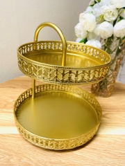 KHAY ĐỰNG BÁNH KẸO TRÁI CÂY MẠ VÀNG 2 TẦNG SANG TRỌNG (14)