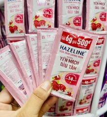 DÂY 12 GÓI SỮA TẮM HAZELINE YẾN MẠCH DÂU TẰM
