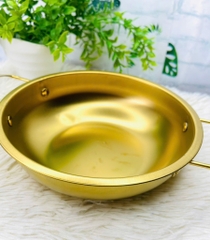 CHẢO NHÔM MẠ VÀNG 2 QUAI 18CM (2)