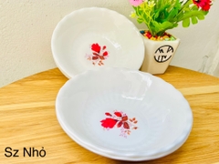TÔ NHỰA TRẮNG HOA SIZE NHỎ (NO103, SỐ7)