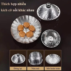 Rổ Hấp Inox Xếp Gọn Tiện Lợi 22cm