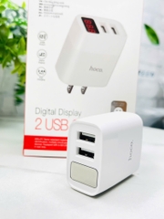 CÓC SẠC NHANH C86 2 CỔNG USB CÓ ĐÈN LED LCD CHÍNH HÃNG HOCO (7)