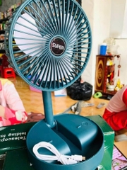 Quạt sạc Tích Điện Super để bàn, gấp gọn tiện dụng (3)