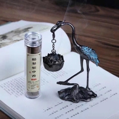 Lư Hương Bằng Đồng Hạc Đốt Trầm Ngậm Hoa Sen (4)
