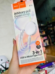 Cáp Sạc Nhanh 3 Đầu 2A X78 Chính Hãng Hoco Kiểu Dây Rút (10)