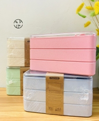 HỘP ĐỰNG CƠM LUNCH BOX 3 TẦNG KÈM ĐŨA MUỖNG (3)