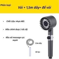 Bộ Vòi Sen Tăng Áp Kèm Dây 4 in 1 (4)