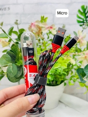 (5) Cáp sạc ống dây dù sạc nhanh 2.4A chính hãng BYZ Micro ( Samsung)