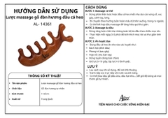 Lược massage gỗ đàn hương đầu cá heo AL-14361 (3)
