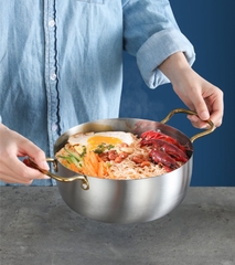 Chảo Inox Hợp Kim Mạ Vàng 2 Quai To 18cm (9)