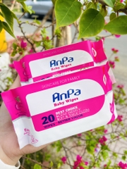 KHĂN ƯỚT ANPA CAO CẤP 20 TỜ CHÍNH HÃNG KHÔNG MÙI AN TOÀN CHO BÉ (1)