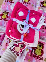 Set 2 khăn tắm gấu dâu Lotso mền mịn (6)