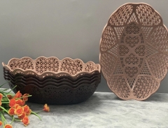 RỔ MÂY ĐỰNG RAU NHỰA XỊN SIZE 28cm (1)