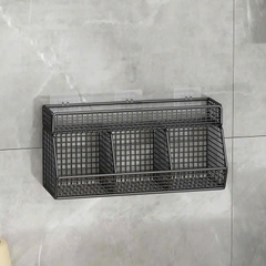 KỆ LƯỚI LỒNG SẮT 2 TẦNG 3 NGĂN CÓ KÈM MIẾNG DÁN (4)