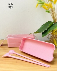 HỘP ĐỰNG CƠM LUNCH BOX 3 TẦNG KÈM ĐŨA MUỖNG (3)