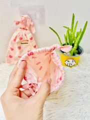 TÚI ĐỰNG MỸ PHẨM DÂY RÚT TIM HỒNG (1)