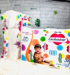 SET 6 CUỘN GIẤY KHÔNG LÕI ENCHENTEUR 4 LỚP HẢO HẢO (3)
