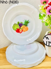 DĨA DỰA TRẮNG HOA SIZE NHỎ MÃ (NO6)