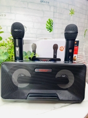 LOA KARAOKE TẶNG KÈM 2 MICRO KHÔNG DÂY CỰC HAY MÃ SD301 (60)