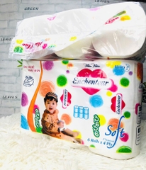 SET 6 CUỘN GIẤY KHÔNG LÕI ENCHENTEUR 4 LỚP HẢO HẢO (3)