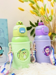 Bình nước giữ nhiệt có dây đeo chéo cực dễ thương 520ml (10) '