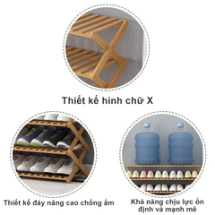 Kệ đựng dép 3 tầng chéo 70cm loại xịn