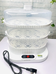 NỒI HẤP ĐIỆN TRONG SUỐT 3 TẦNG 10L NHIỆT TỪ HƠI NƯỚC (20)