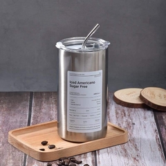 Ly Giữ Nhiệt Hình Trụ 600ml Inox Xịn 304 Tặng Ống Hút (3) '
