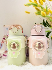 BÌNH GIỮ NHIỆT INOX 600ml HÌNH THÚ KUTE CHO BÉ (12)