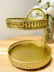 KHAY ĐỰNG BÁNH KẸO TRÁI CÂY MẠ VÀNG 2 TẦNG SANG TRỌNG (14)